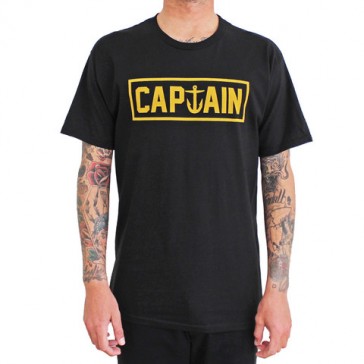 Captain Fin - Naval Captain Standard Tee Black