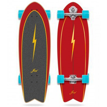 YOW - Pipe Power Surfing Series Red w/ Blue Wheels 32"