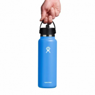 Hydro Flask - 40oz Cascade Blue Wide Mouth Straw Flex Cap