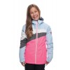 686 - Girl's Ray Insl. Ice Blue Color Block Jacket